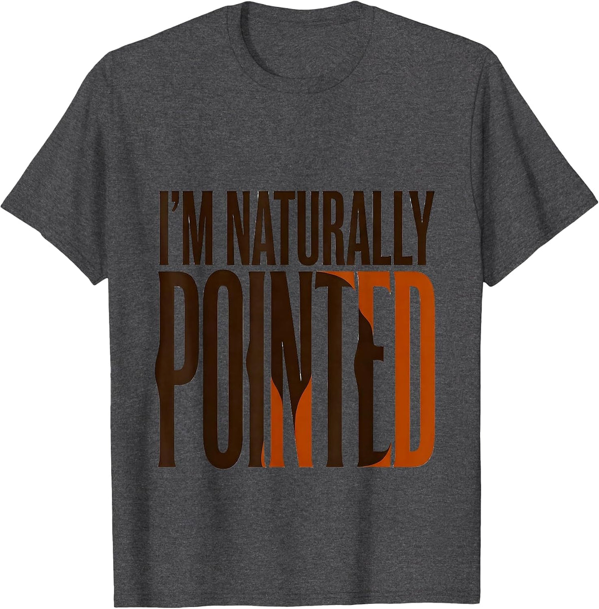 I'm Naturally Pointed Cute Hedgehog Lover Humor T-Shirt - Dark Heather Grey