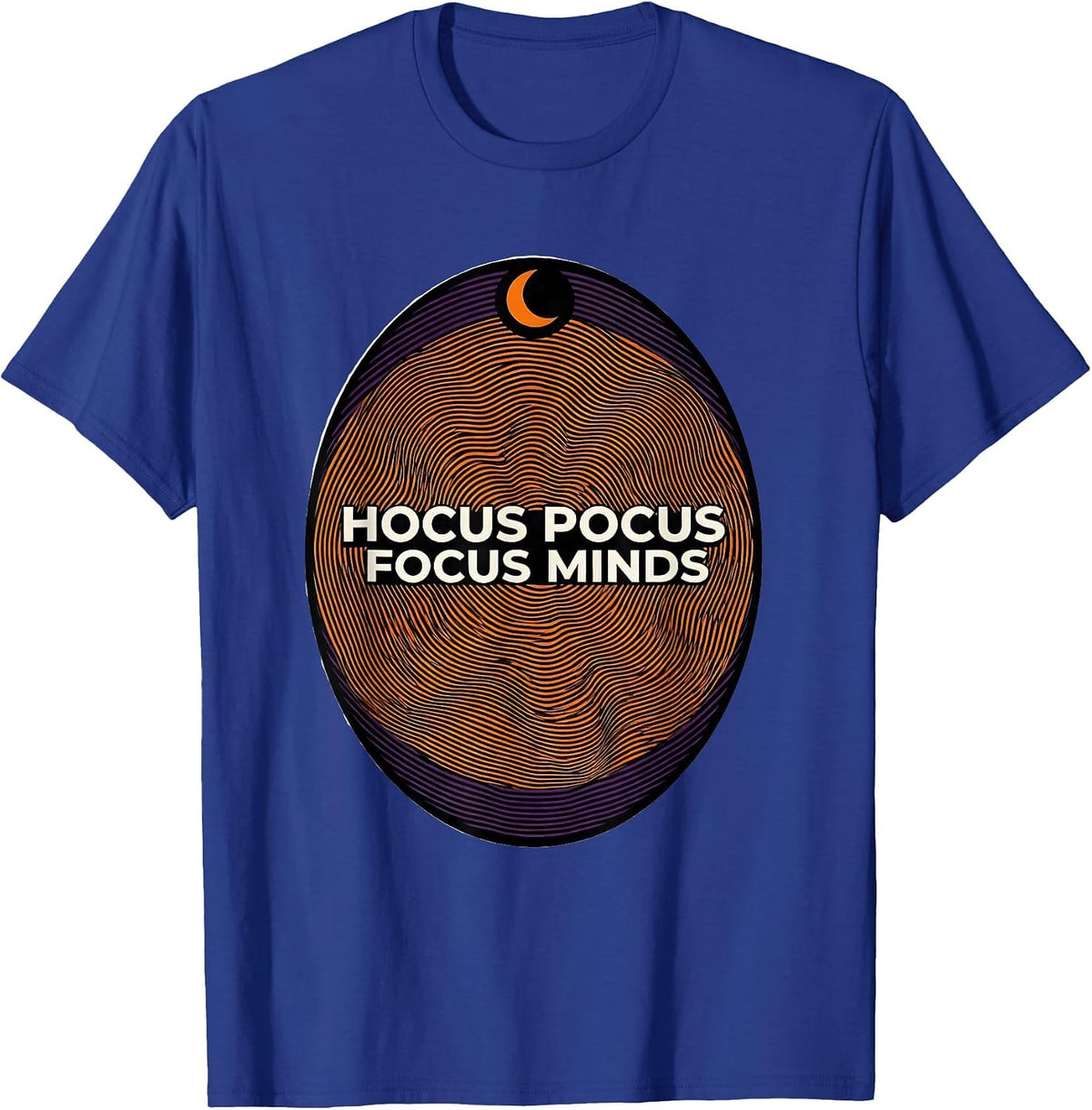Men's Hocus Pocus Focus Minds Funny Halloween Teacher Costume T-Shirt - Royal Blue