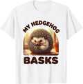 Men's My Hedgehog Basks Cute Kawaii Hedgehog Lover Gift T-Shirt - White
