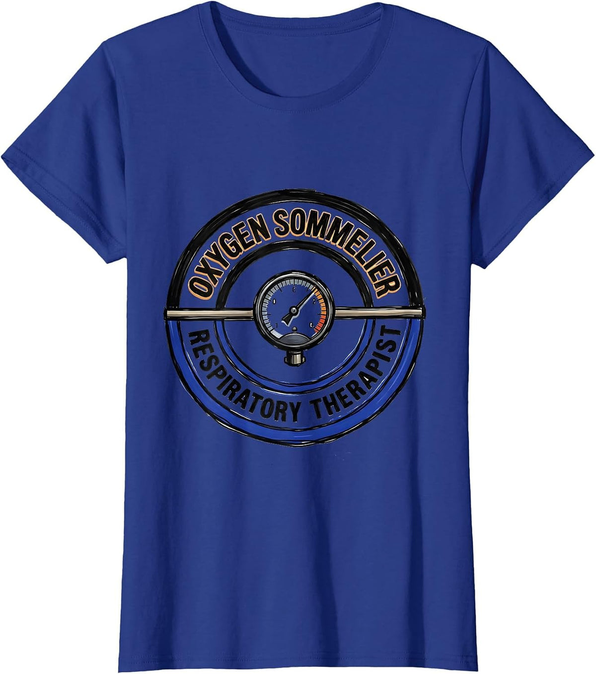 Women's Oxygen Sommelier Respiratory Therapist Occupational Pride T-Shirt - Royal Blue