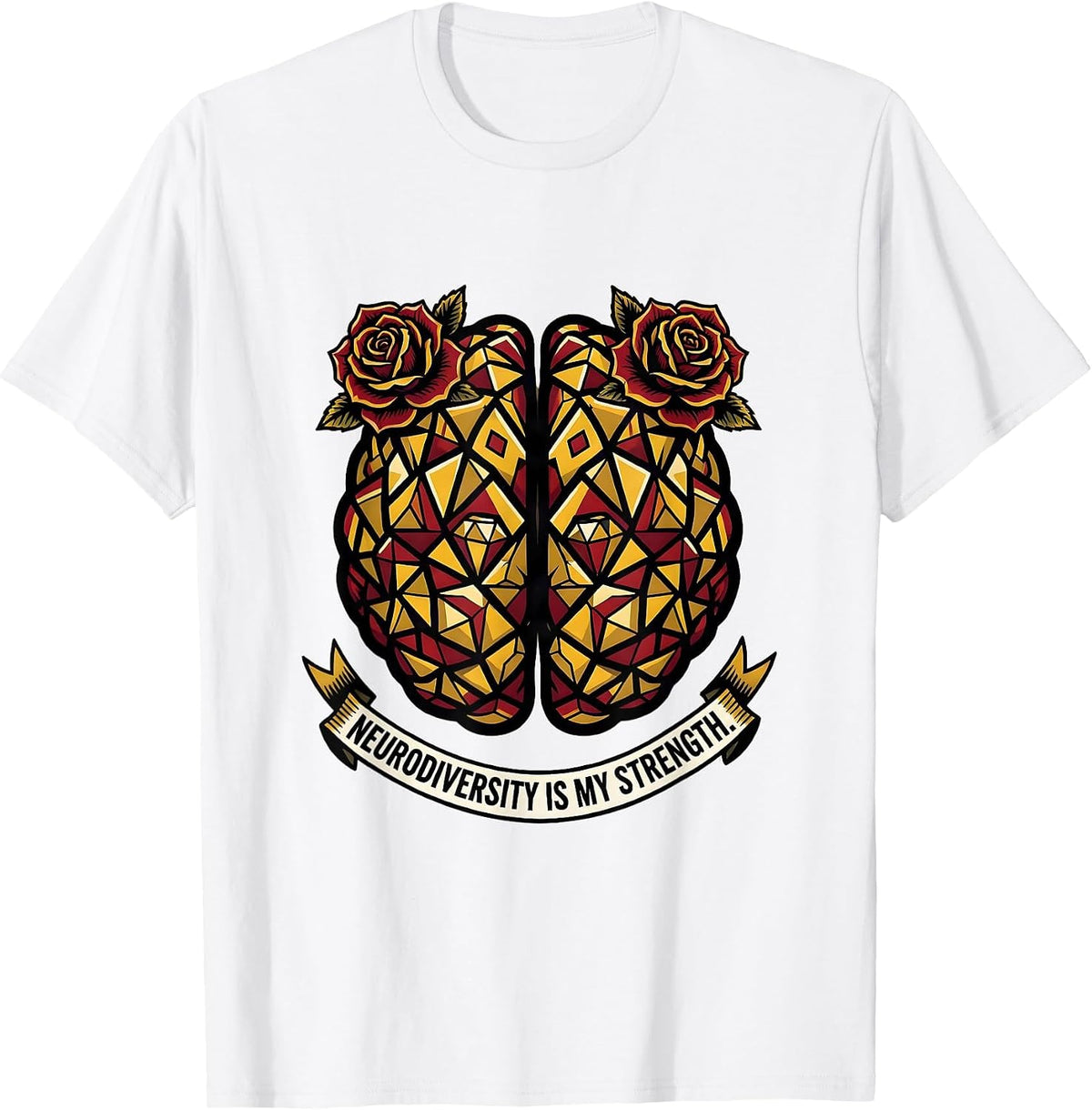 Men's Neurodiversity Is My Strength Autism Design T-Shirt - White