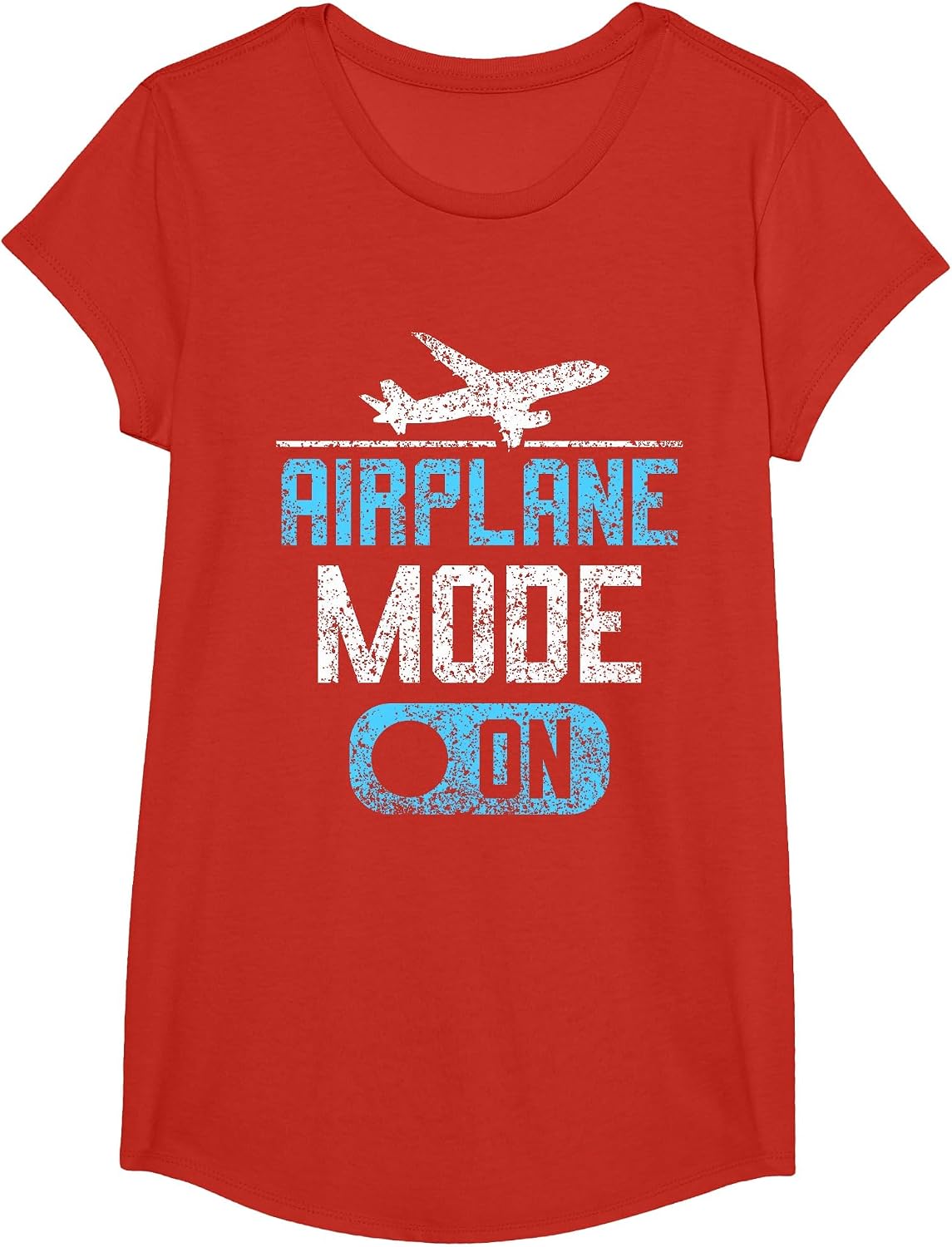 Aircraft Mode One Plane Guide Aviator Aeroplane Pilot T-Shirt - Girls Red