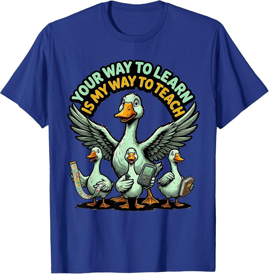Your Way To Learn Is My Way To Teach Funny Special Education T-Shirt, Men, Royal Blue, 3X-Large - As Pictured