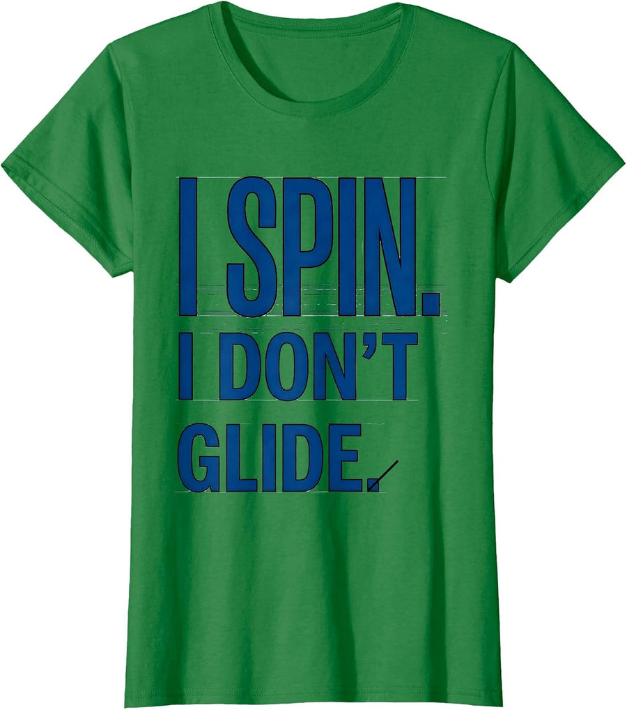 Women's I Spin I Don't Glide Defiant Throwers Track And Field Gift T-Shirt - Kelly Green