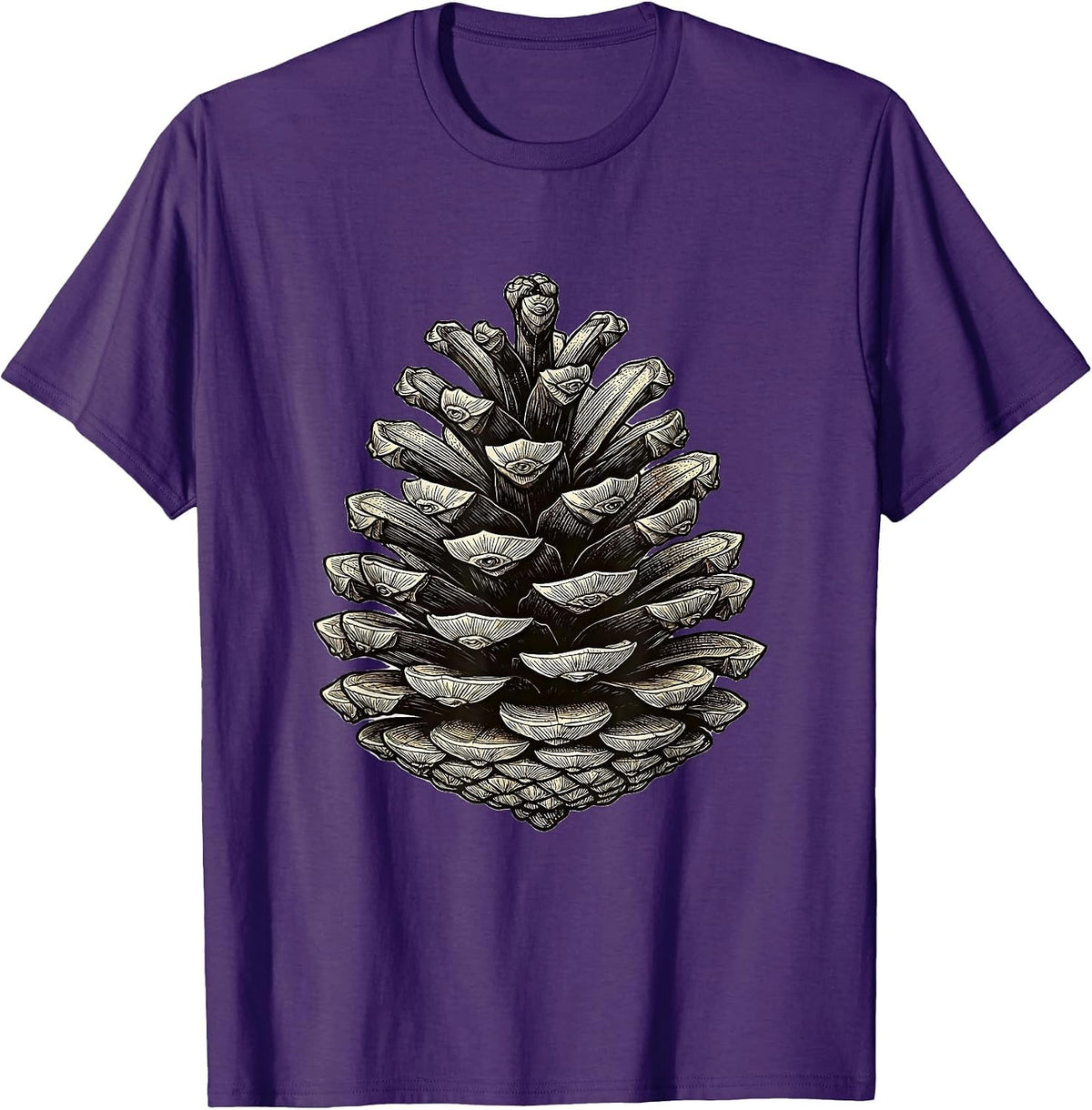 Fibonacci Phyllotaxis Sacred Geometry Math Enthusiast T-Shirt - Purple