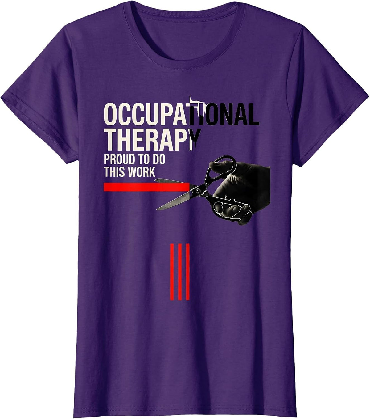 Women's Occupational Therapy Proud To Do This Work Professional T-Shirt - Purple