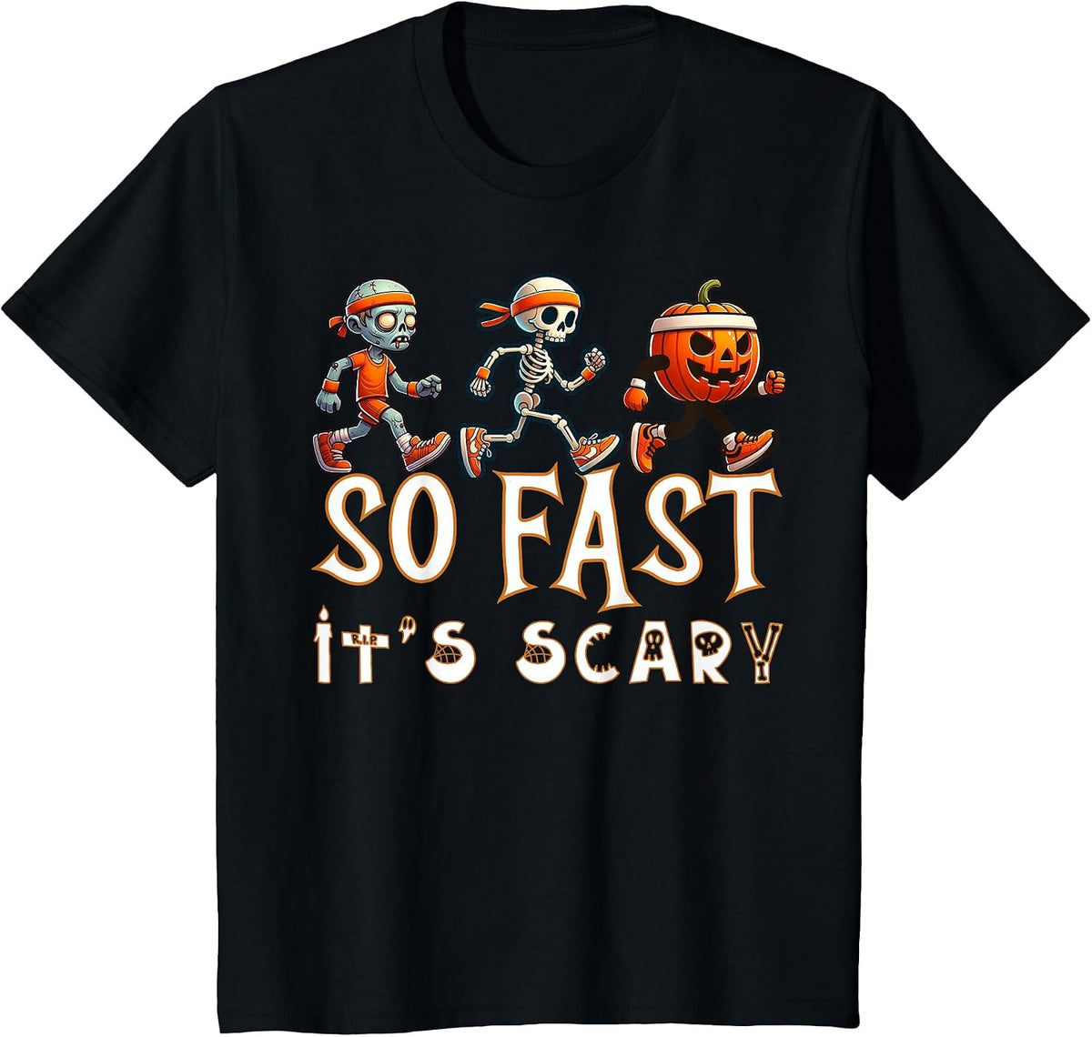 Funny Halloween Running 5k Runner Family Half Marathon 13.1 T-Shirt - Black