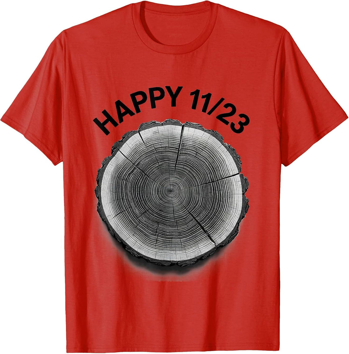 Men's Happy 11/23 Fibonacci Spiral Sacred Geometry Math Lover T-Shirt - Red