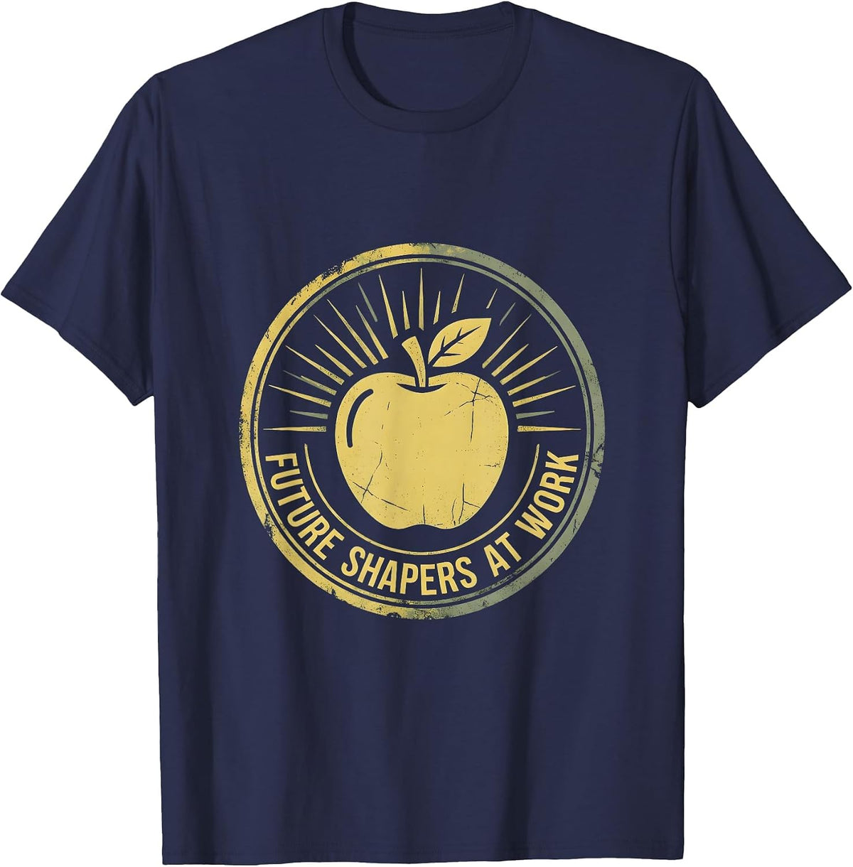 Future Shapers At Work First Day of School T-Shirt - Navy Blue