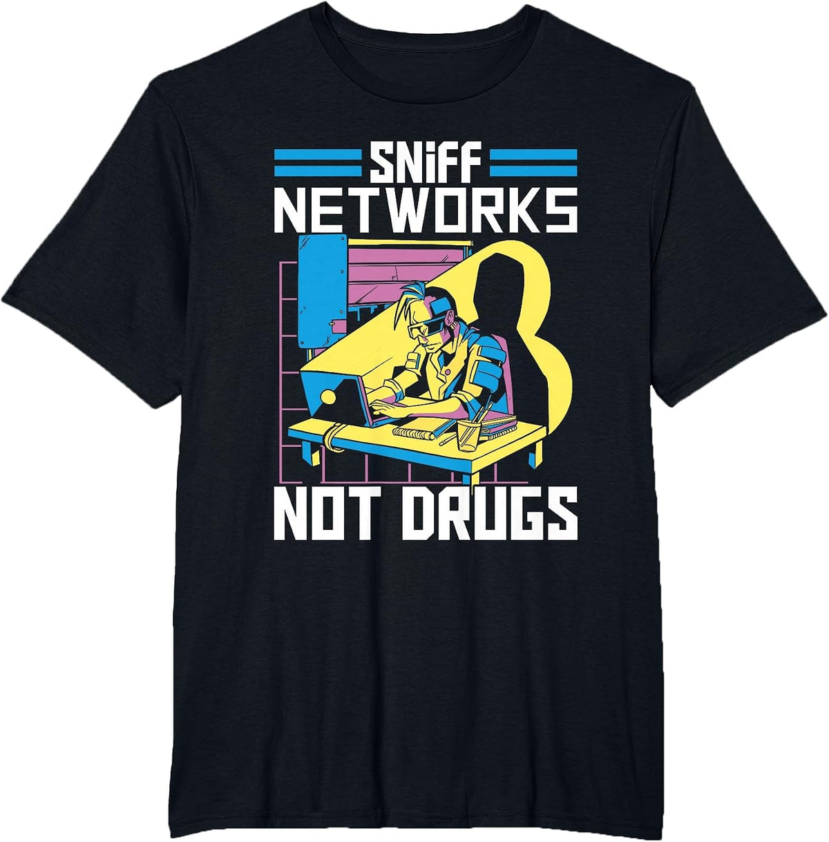 Sniff Network not Drugs, Cyber Security Specialist T-Shirt - Black