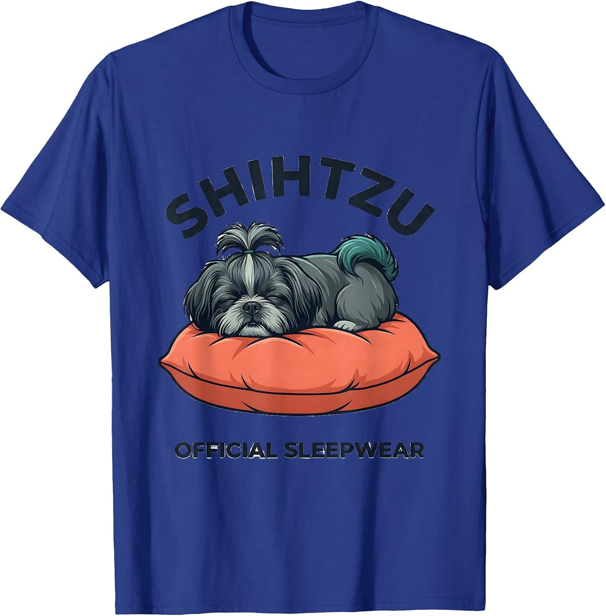 Shih Tzu Official Sleepwear Funny Dog Lover Loungewear T-Shirt - Royal Blue