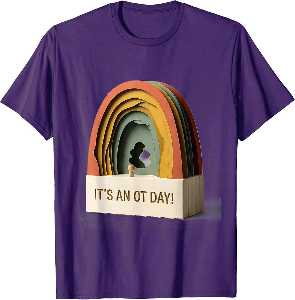 Men's It's An OT Day! Retro Occupational Therapy OT Month T-Shirt - Purple