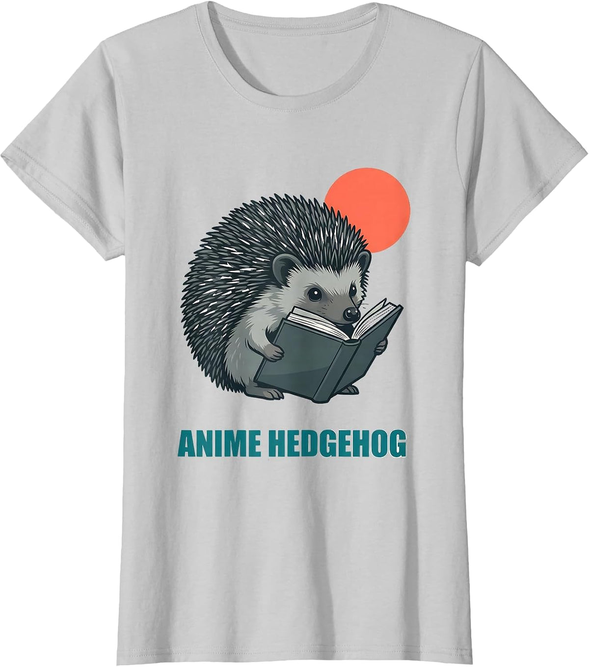 Women's Anime Hedgehog Kawaii Chibi Hedgehog Gamer Anime Fan Gift T-Shirt - Silver Grey