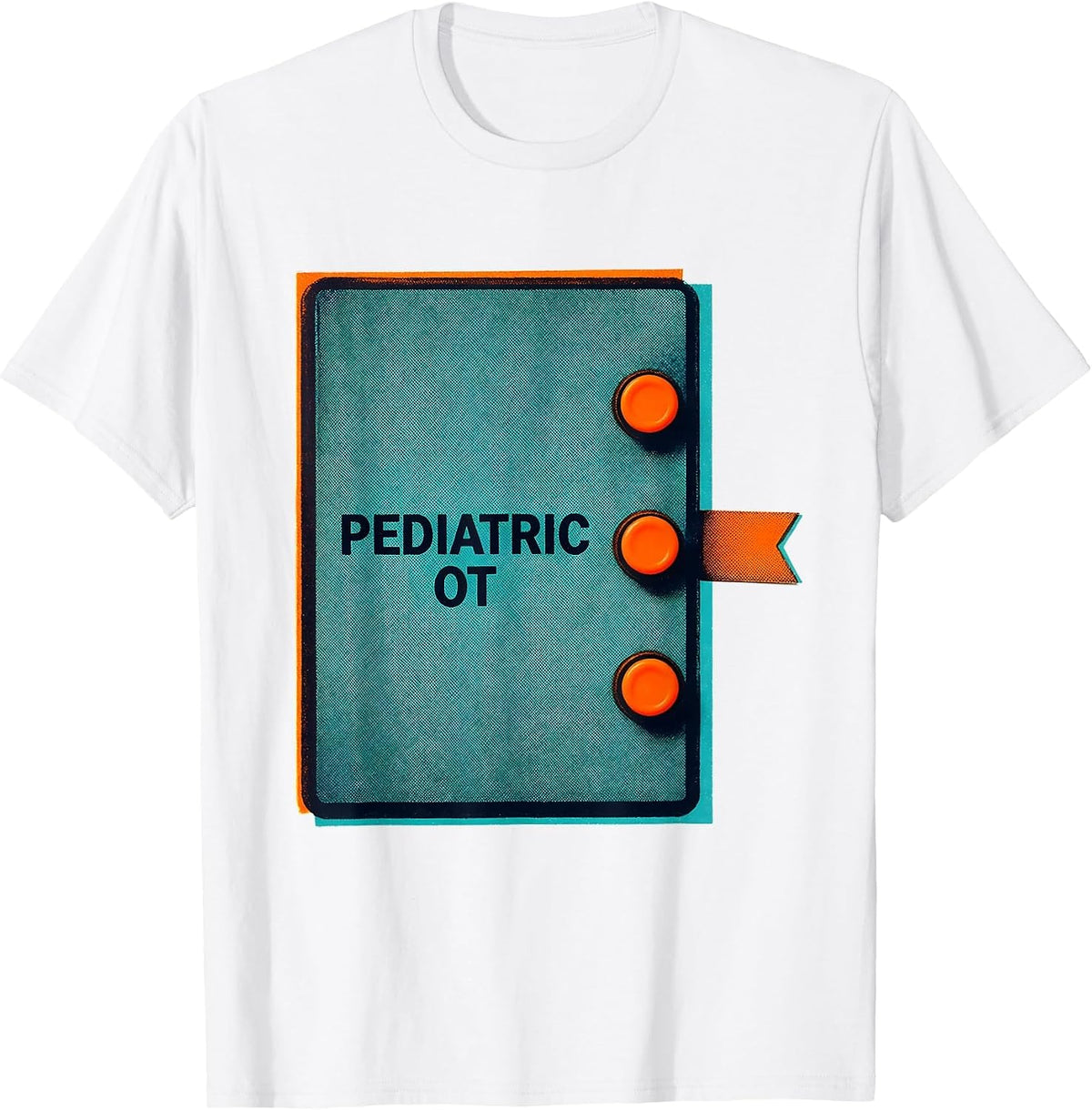 Men's Pediatric OT Risograph Occupational Therapy Professional T-Shirt - White