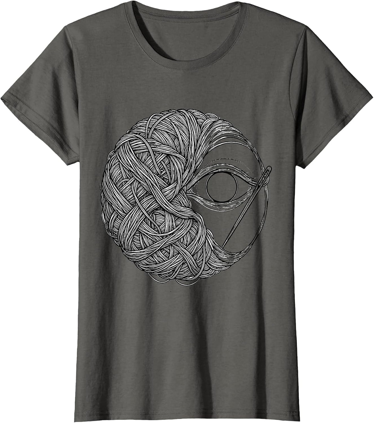 Women's Special Education Tangled Yarn Graphic Tee T-Shirt - Asphalt Grey