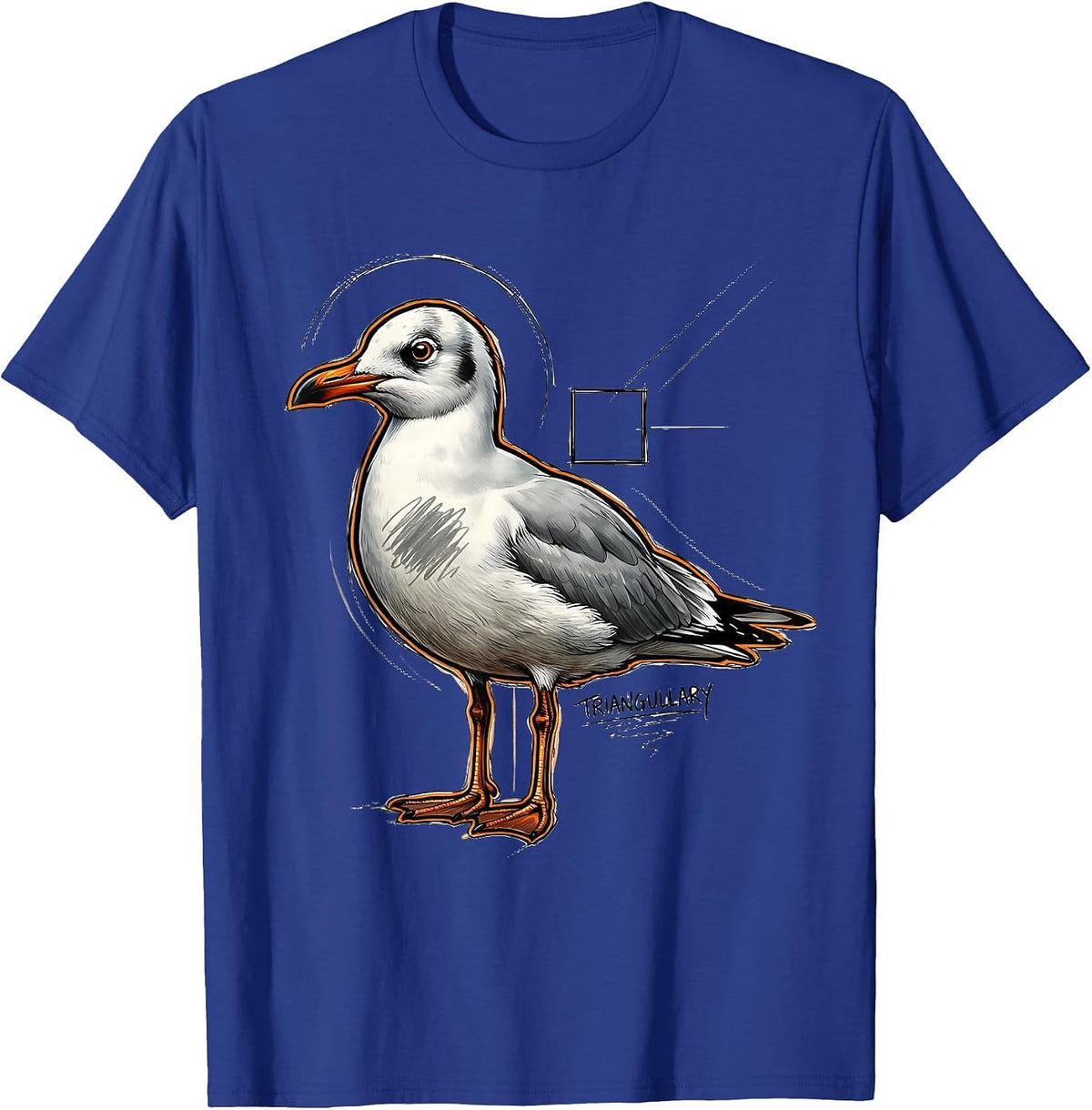 Triangullary Funny Bird Pun Math Teacher Geometry Humor T-Shirt - Royal Blue