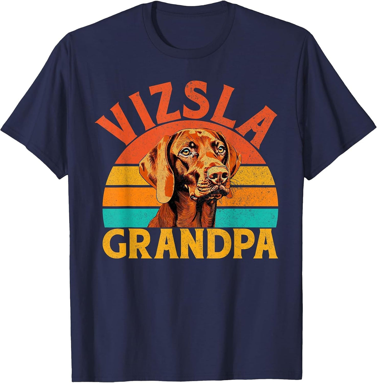Vizsla Grandpa Vizsla T-Shirt - Navy Blue