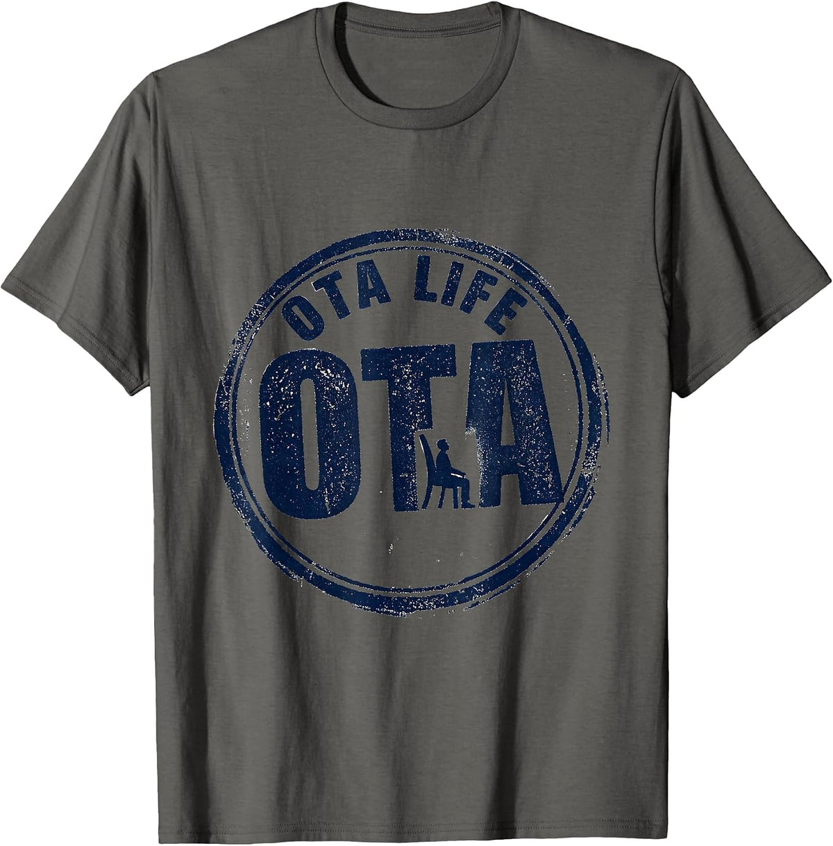 OTA Life Retro Occupational Therapy OTA COTA OT Month T-Shirt - Asphalt Grey
