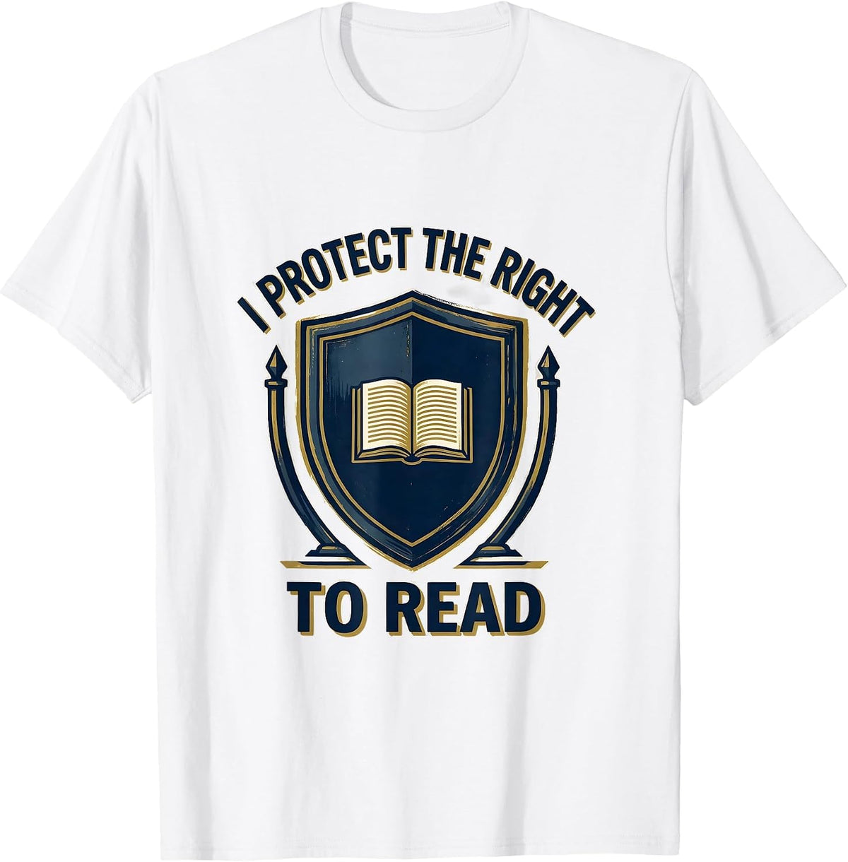 Men's I Protect The Right To Read Book Lover Librarian Reading T-Shirt - White