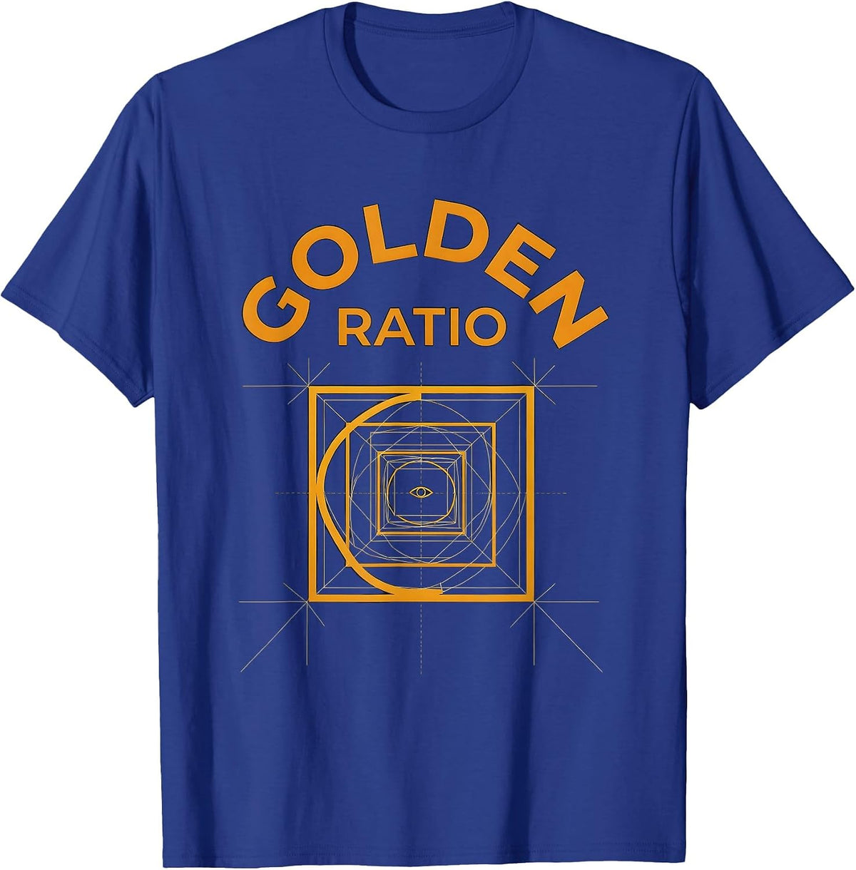 Men's Golden Ratio Geometric Sacred Geometry Math Enthusiast T-Shirt - Royal Blue