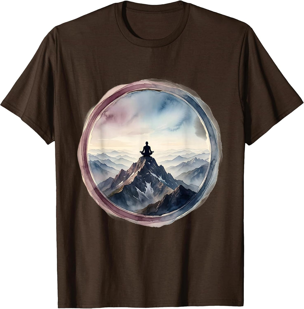 Men's Mental Health Matters Mountain Summit Illustration T-Shirt - Brown