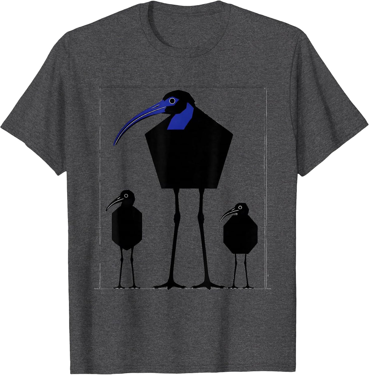 Triangull Triangle Seagull Bird Pun Funny Math Teacher T-Shirt - Dark Heather Grey