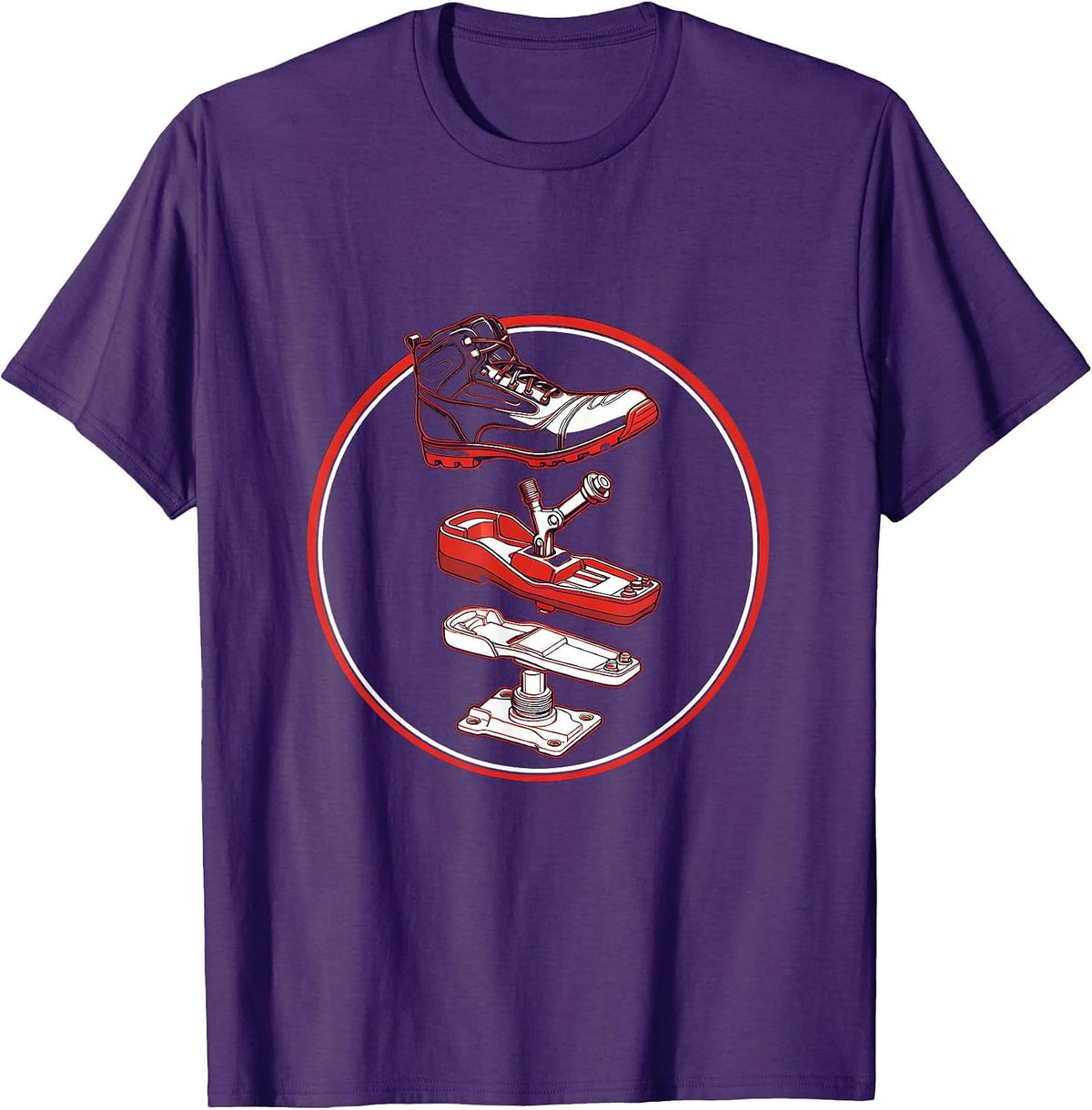 Boots to the Floor Racing Graphic T-Shirt - Purple