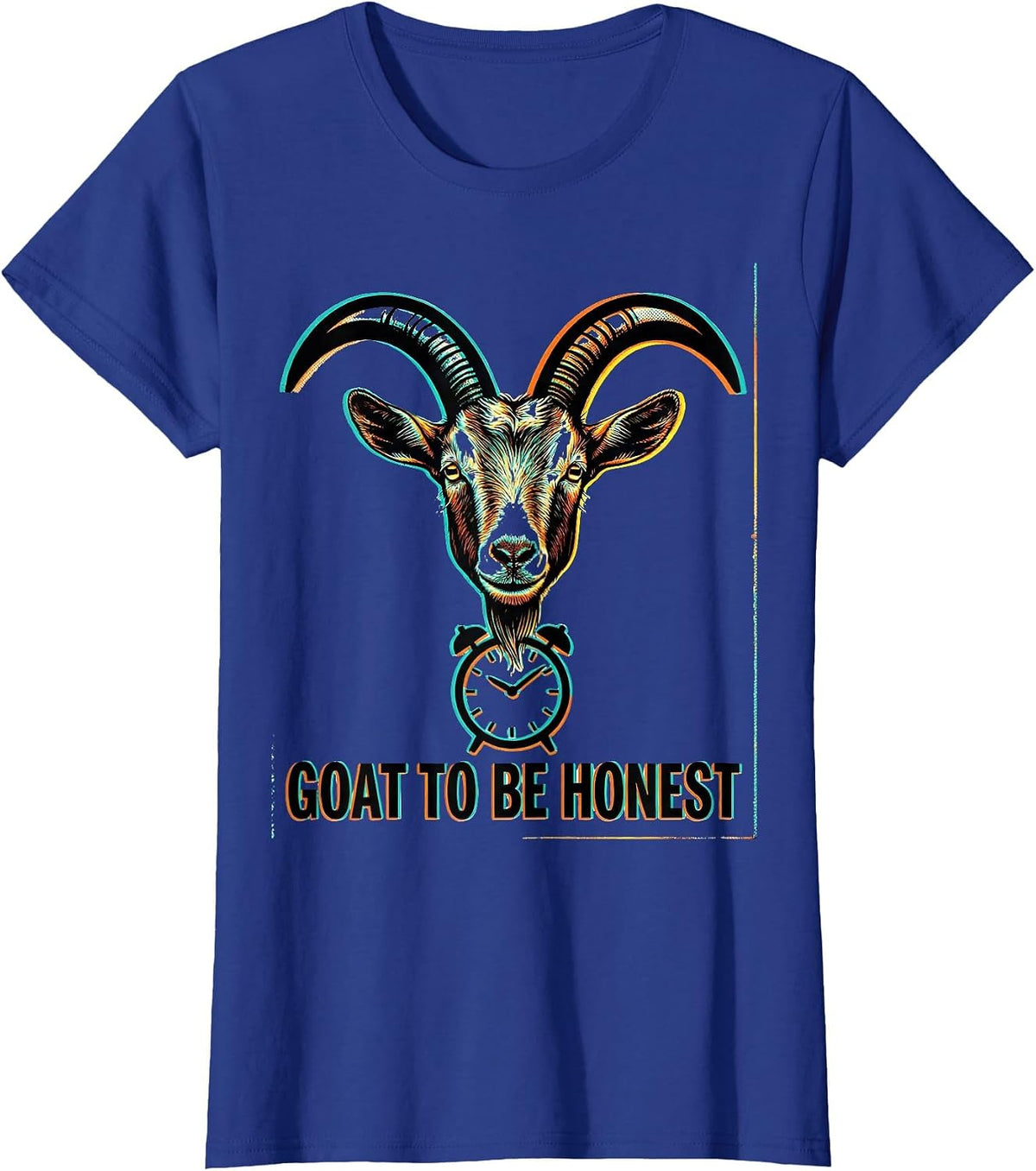 Women's Goat To Be Honest Funny Goat Pun Meme Dad Joke Humor T-Shirt - Royal Blue