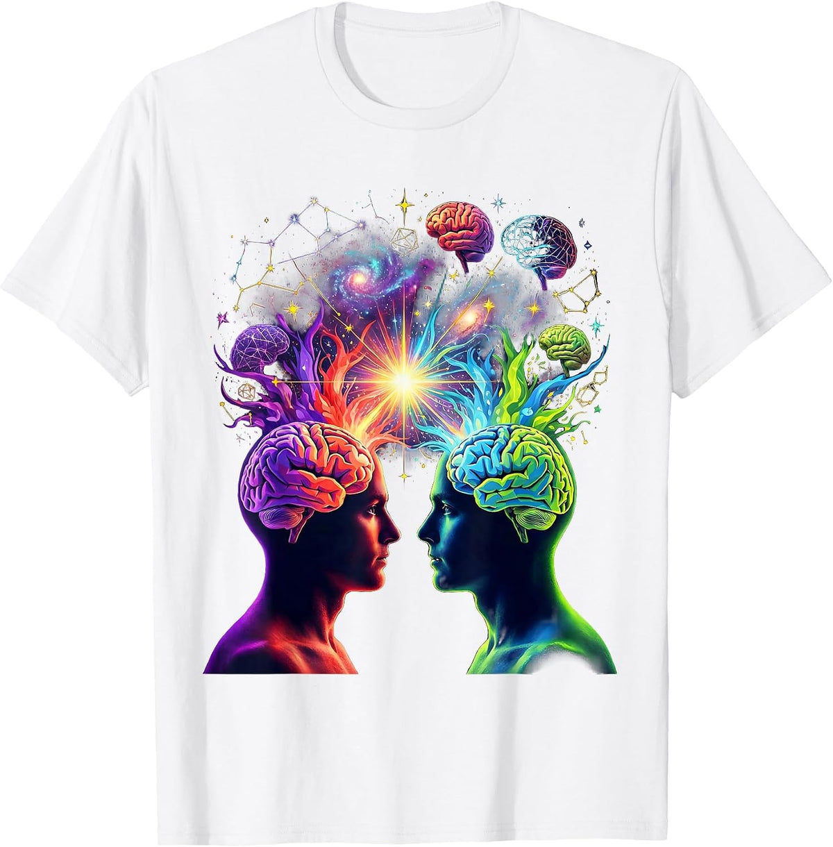 Celebrate Minds of All Kinds Neurodiversity Art T-Shirt - White
