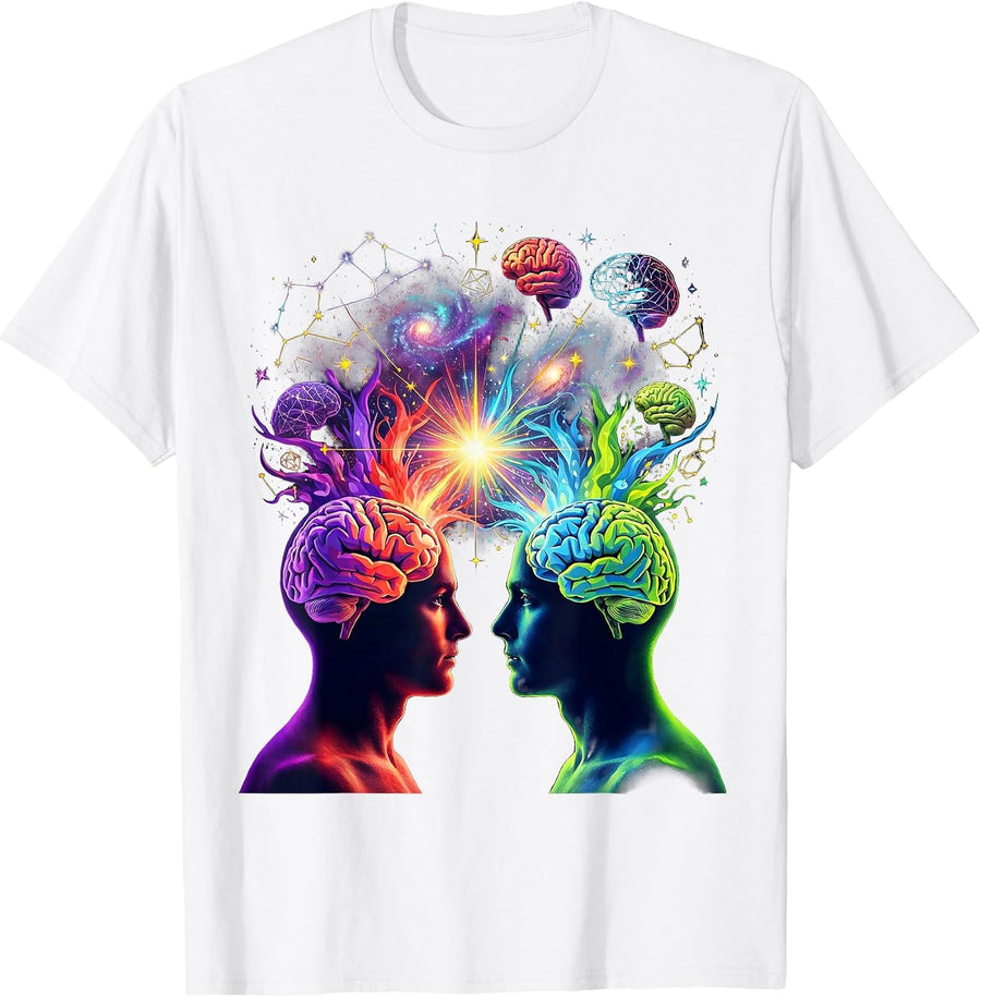 Celebrate Minds of All Kinds Neurodiversity Art T-Shirt - White