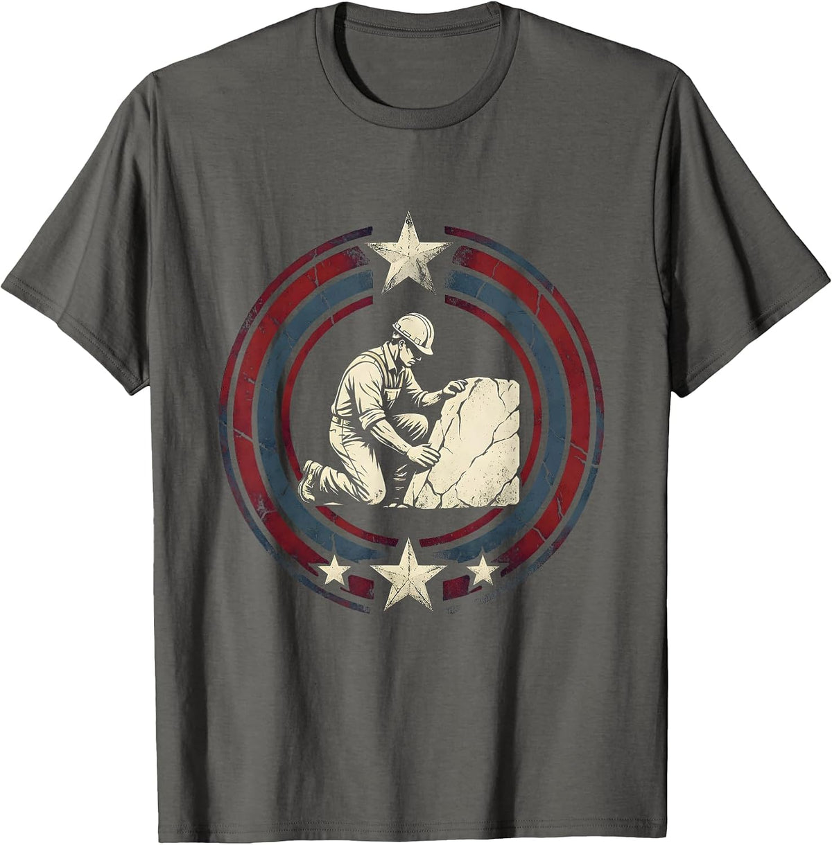 We The People Construction Worker Cornerstone Tee T-Shirt - Asphalt Grey