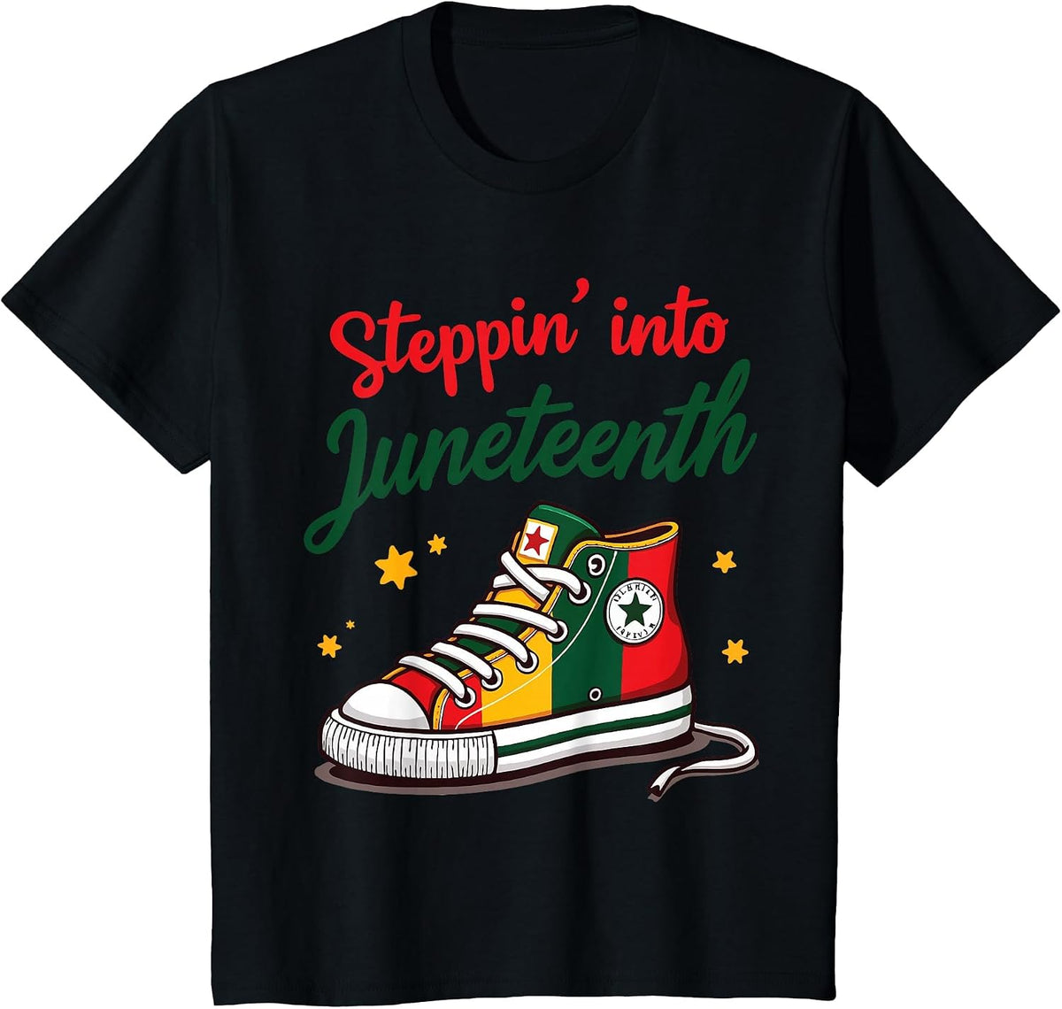 Stepping into juneteenth T-Shirt - Black
