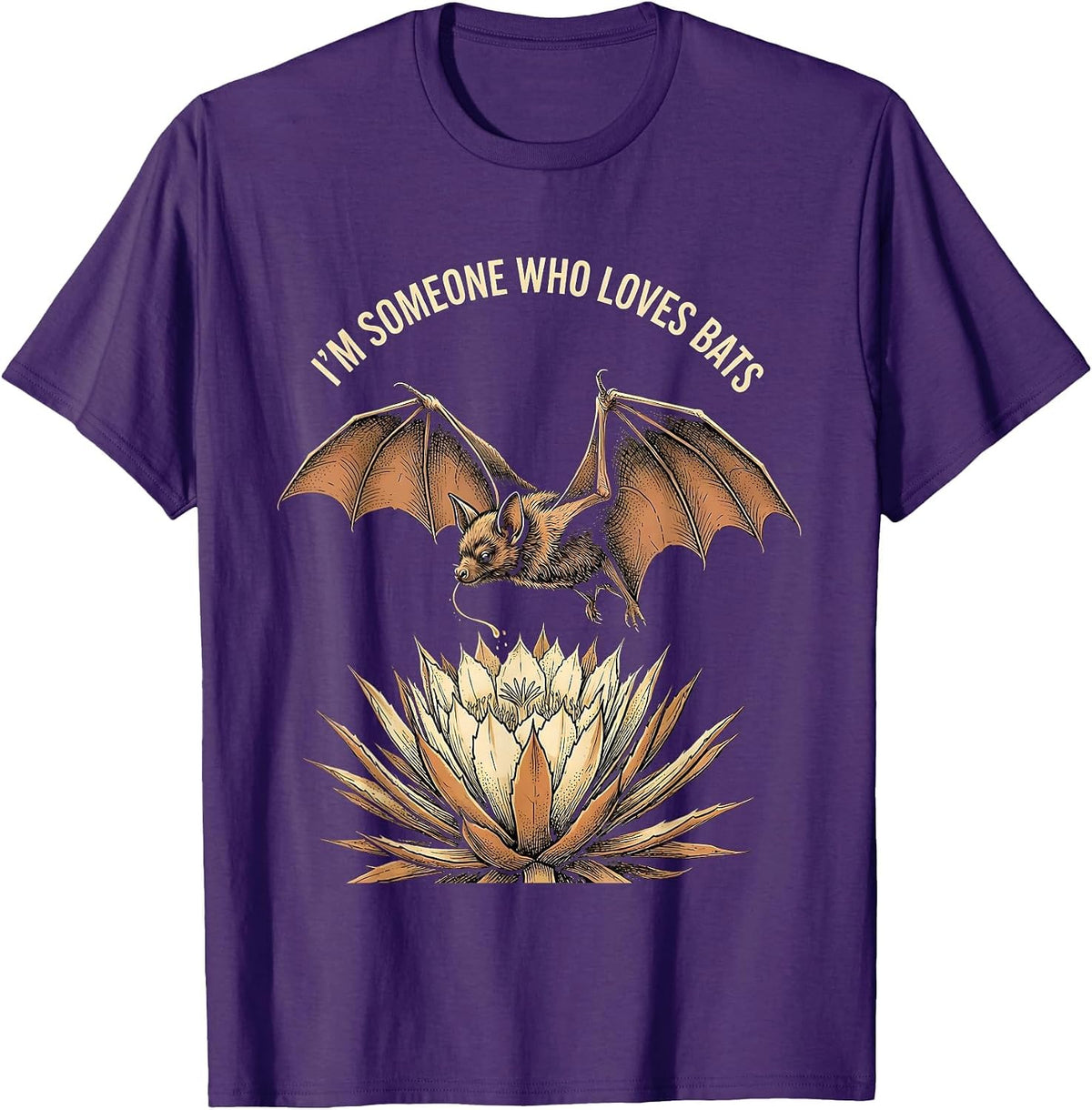 Men's I'm Someone Who Loves Bats Funny Bat Lover Wildlife T-Shirt - Purple