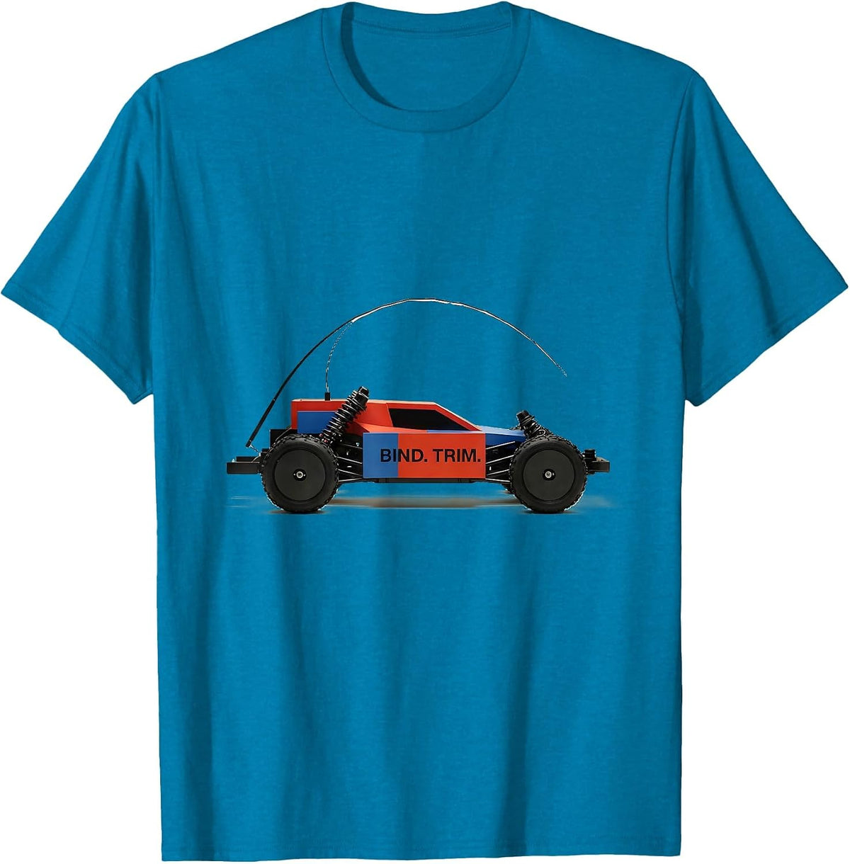 Bind. Trim. Bauhaus Modernist RC Racing Drag Strip Gift T-Shirt - Sapphire Blue