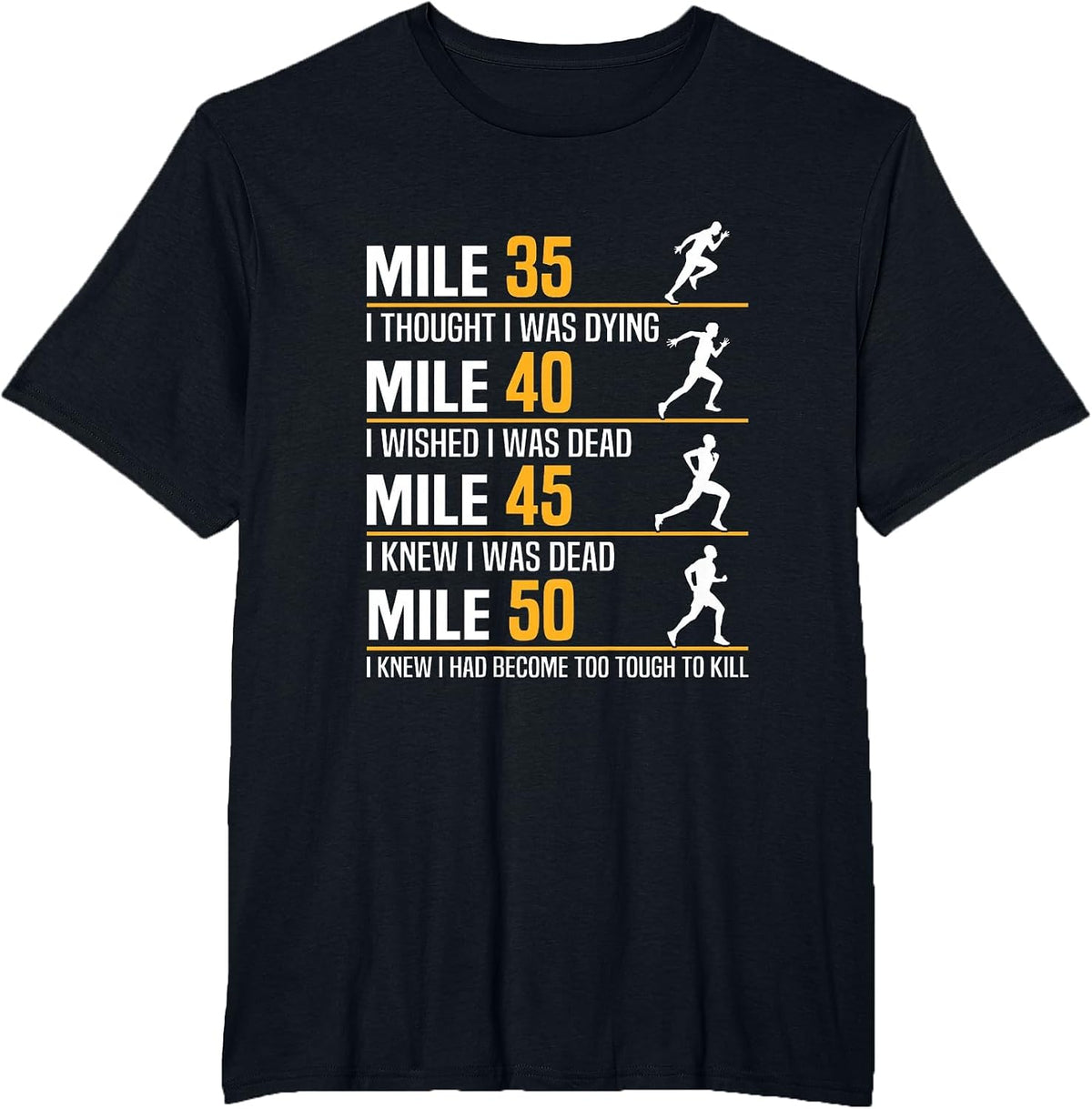 Ultrarunner Training Ultramarathon 50 Miles Ultrarunning T-Shirt - Black