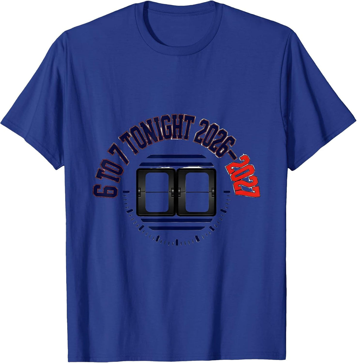 6 To 7 Tonight 2026-2027 Funny Kids New Years Eve Party Meme T-Shirt - Royal Blue