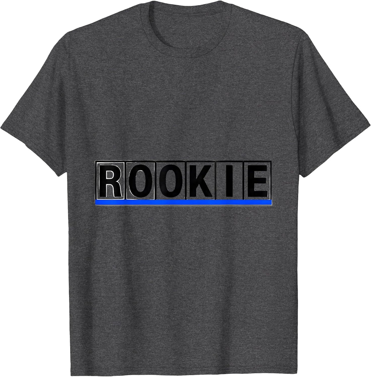 Romeo Oscar Oscar Kilo India Echo Vintage Thin Blue Line T-Shirt - Dark Heather Grey