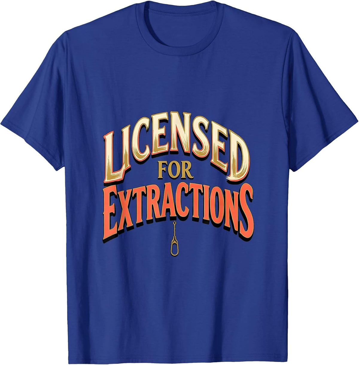 Men's Licensed For Extractions Funny Esthetician Skincare T-Shirt - Royal Blue