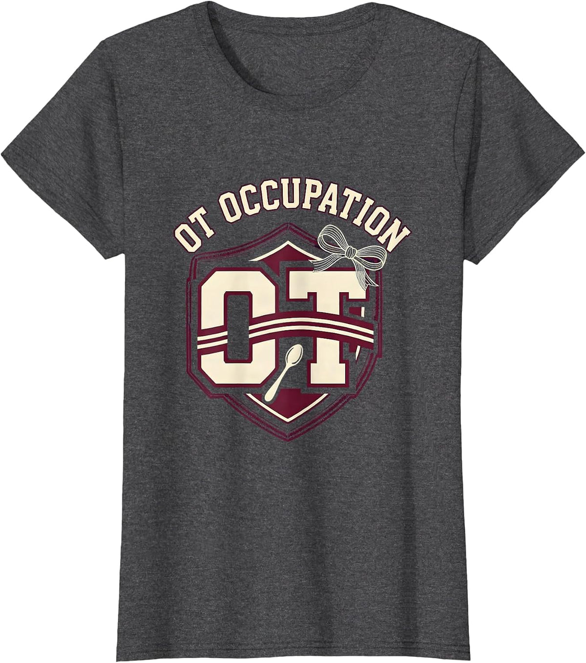 Women's OT Occupation Retro Playful Occupational Therapy OT Month T-Shirt - Dark Heather Grey