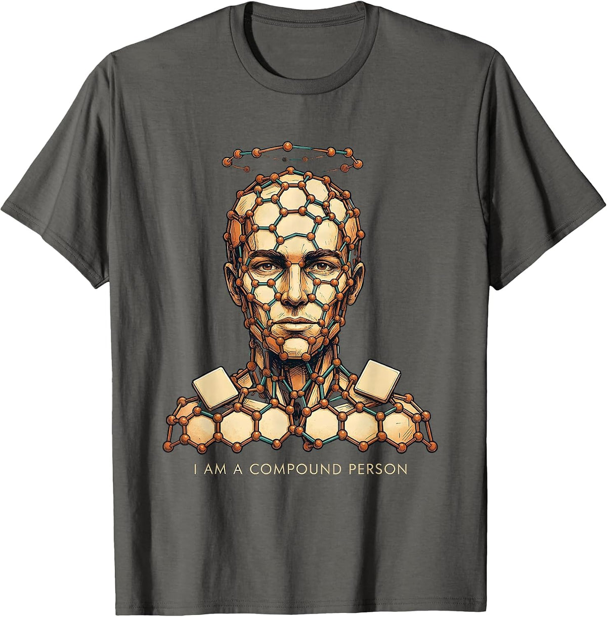 Men's I Am A Compound Person Funny Chemistry Science Student Gift T-Shirt - Asphalt Grey