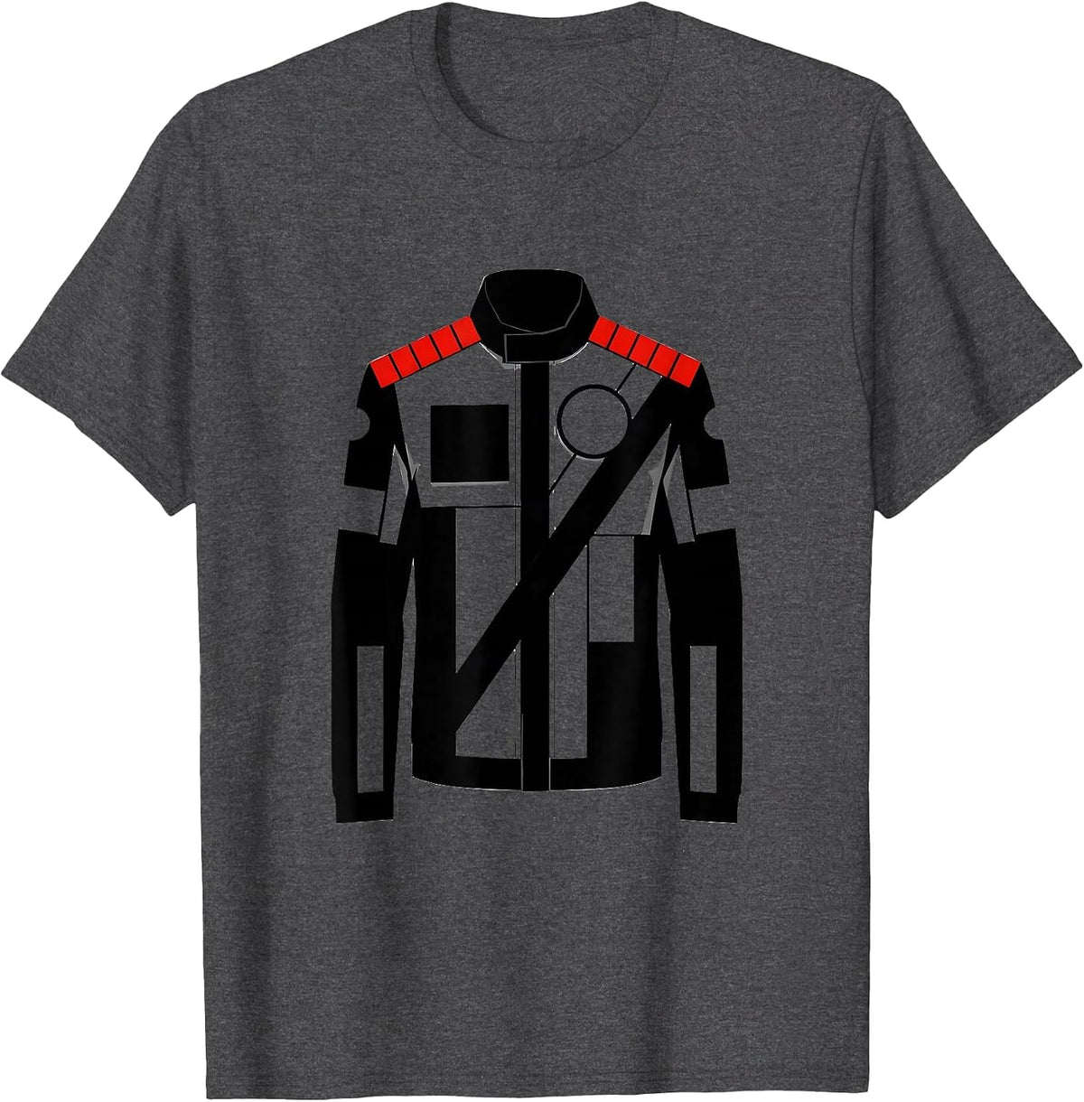 Geometric Service Jacket Halloween Costume Humor T-Shirt - Dark Heather Grey