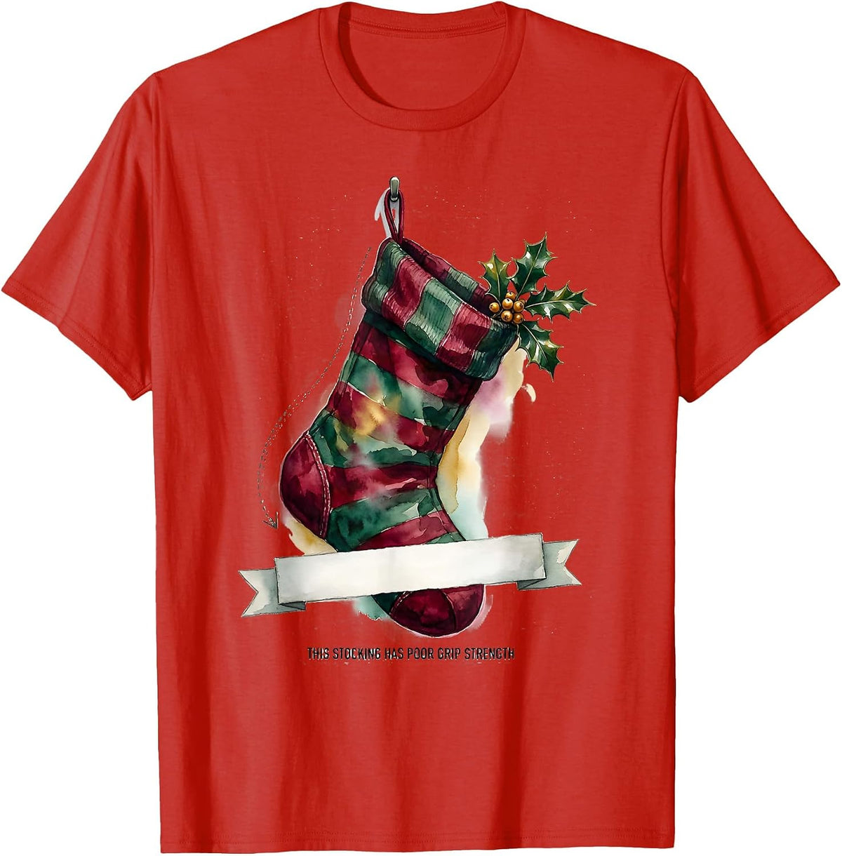 Men's This Stocking Has Poor Grip Strength Occupational Therapy T-Shirt - Red