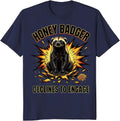 Honey Badger Declines To Engage Comic Book Animal Lover T-Shirt - Navy Blue