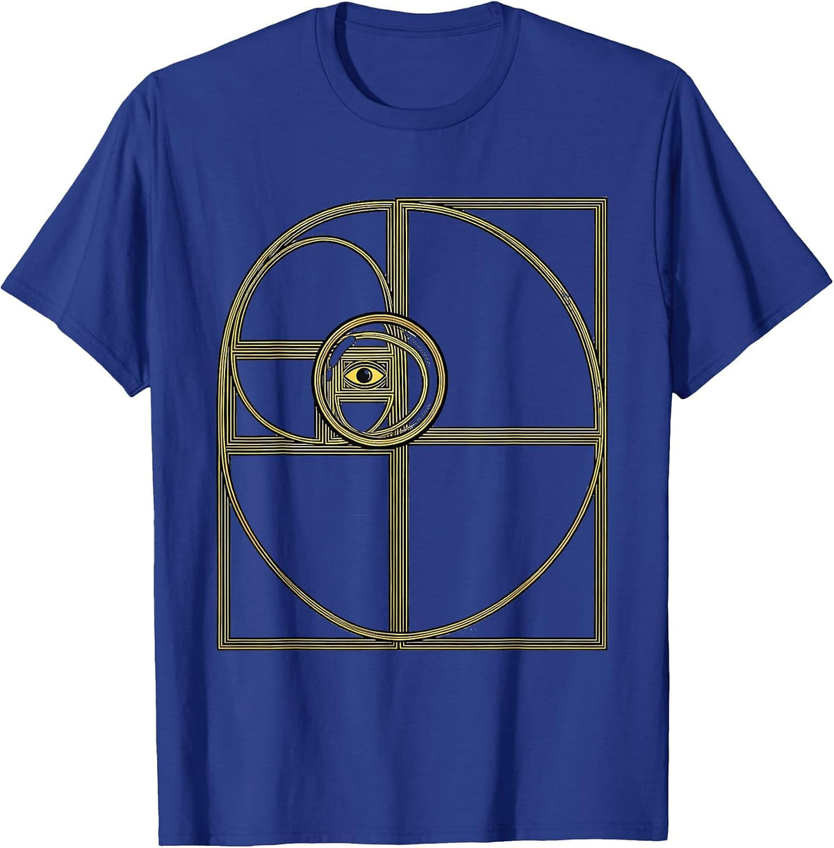 Golden Rectangle Spiral Sacred Geometry Math Lover T-Shirt - Royal Blue