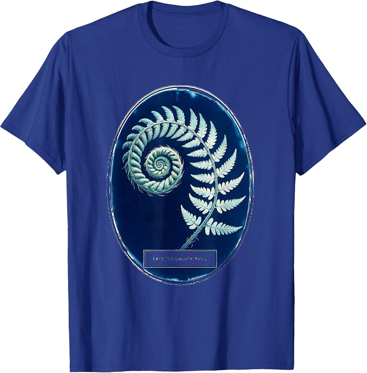 I See The Golden Ratio Cyanotype Sacred Geometry Math T-Shirt - Royal Blue