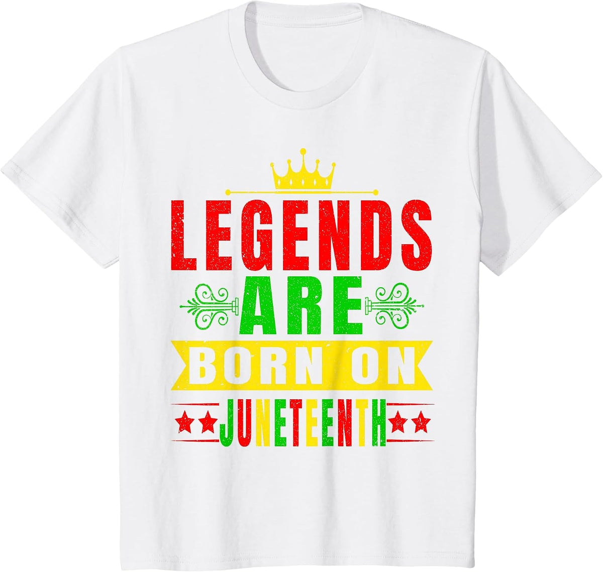 Legends are Born On Juneteenth Birthday Party 19th June T-Shirt - White
