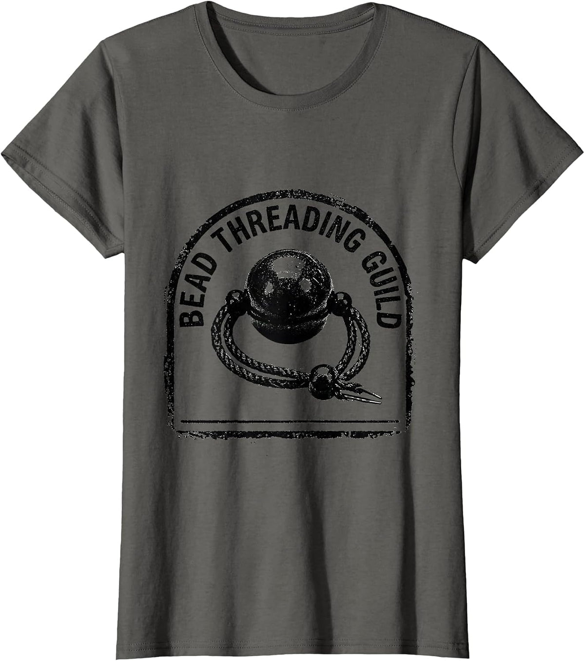 Women's Bead Threading Guild Occupational Therapy OT Month Funny T-Shirt - Asphalt Grey