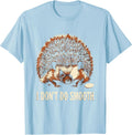 Men's I Don't Do Smooth Linocut Hedgehog Animal Lover Humor T-Shirt - Baby Blue