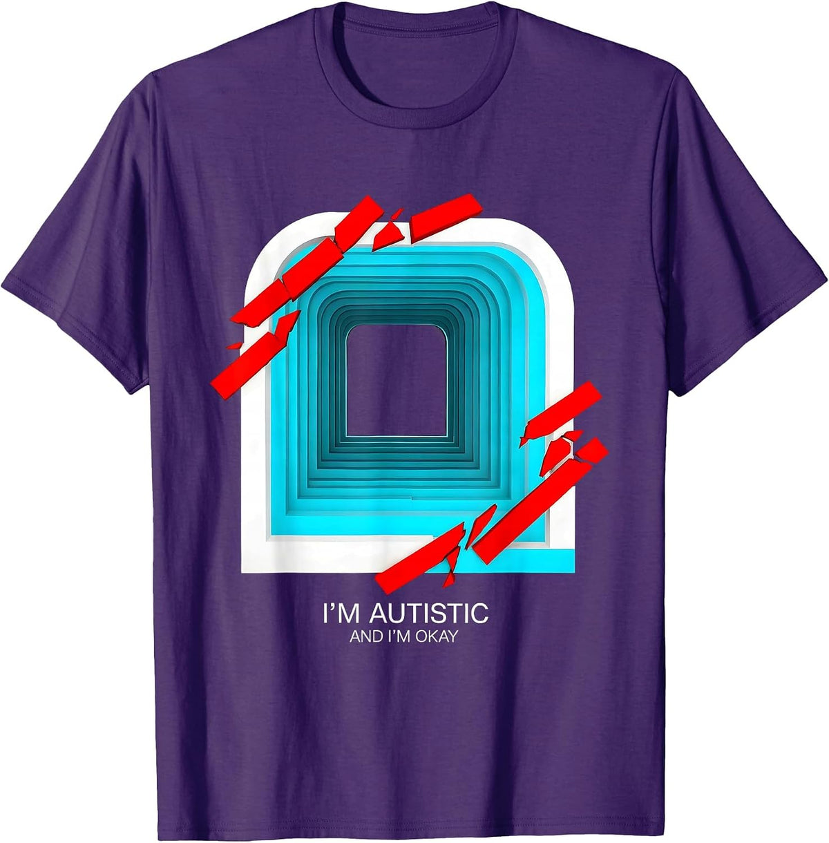 I’m Autistic, And I’m Okay Neurodiversity Awareness Humor T-Shirt - Purple