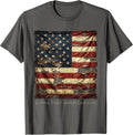 Living That American Life Patriotic Design T-Shirt - Asphalt Grey